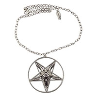 Baphomet Satanic Circle Necklace by Kreepsville 666 