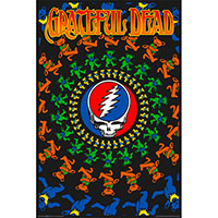 Grateful Dead- Bear Circle poster (Non-Flocked Blacklight)