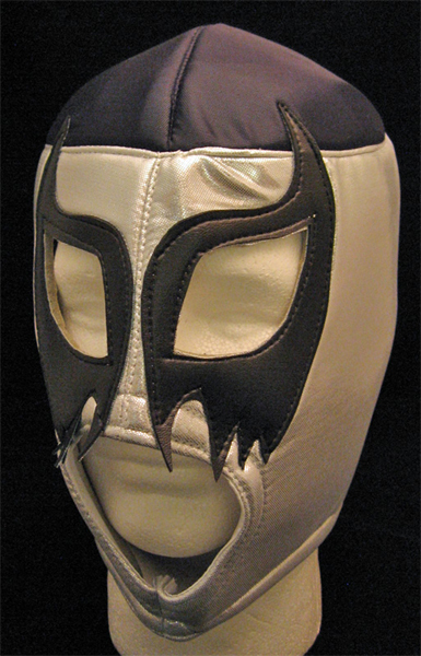 Lucha Libre Wrestling Mask- Cien Caras (Black/Silver) (Sale price!)