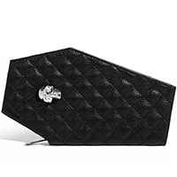Black Matte Coffin Wallet / Clutch by Lux De Ville - SALE