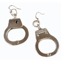 Handcuff Dangle Earrings by Switchblade Stiletto