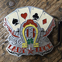 Lady Luck Lucky 13 Brand belt buckle (bb179) - SALE
