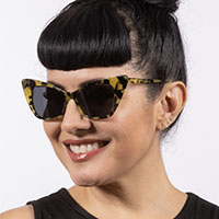 Monroe Cat's Eye Green Tortoise Sunglasses by Lux de Ville - SALE