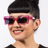 Ruby Sunglasses by Lux de Ville - Dark Pink Crystal - SALE