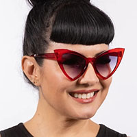 Victorian Cat's Eye Sunglasses by Lux de Ville - Red Crystal - SALE