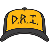 DRI- Logo on a gold & black trucker hat