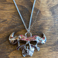 Danzig Skull Necklace by Switchblade Stiletto - Thin Chain