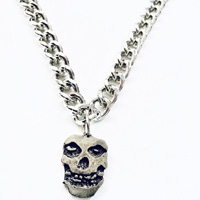 Ghost Skull Necklace by Switchblade Stiletto - Thick Chain