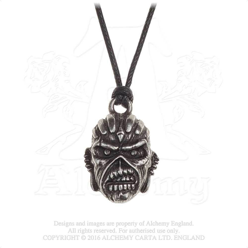 Iron Maiden Eddie - Book of Souls Pewter Necklace by Alchemy England 1977 - SALE