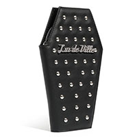 Black Matte Studded Coffin Wallet / Clutch by Lux De Ville - SALE