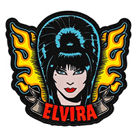 Elvira Vince Ray Tattoo Flames Oversized Patch by Kreepsville 666 (EP592)