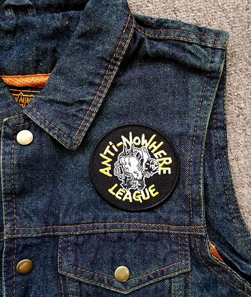Anti Nowhere League- Spiked Fist embroidered patch