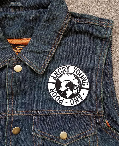 Angry Young And Poor- Mohawk embroidered patch