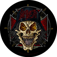 Slayer- Color Wehrmacht Round Sewn Edge Back Patch (bp120)