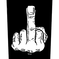 Middle Finger Sewn Edge Back Patch (bp127)
