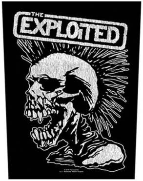 Exploited- Screaming Skull Sewn Edge Back Patch (bp39)
