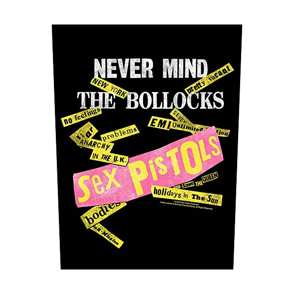Sex Pistols- Never Mind The Bollocks Sewn Edge Back Patch (bp197)