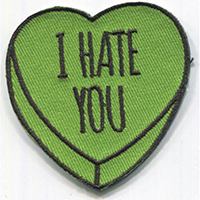 Candy Heart (I Hate You) Embroidered Patch