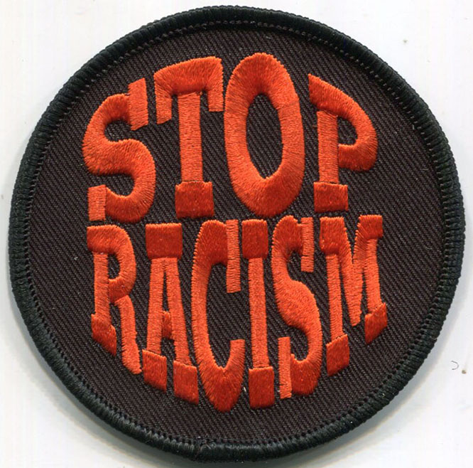 Stop Racism Embroidered Patch