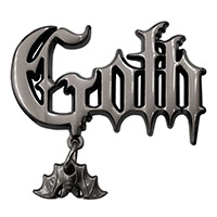 Goth Text Enamel Pin by Kreepsville 666 (MP300)