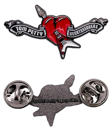 Tom Petty- Heart & Banner Enamel Pin (mp188)