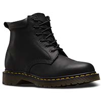 6 Eye Padded Collar Black Greasy Boots by Dr. Martens (Sale price!)