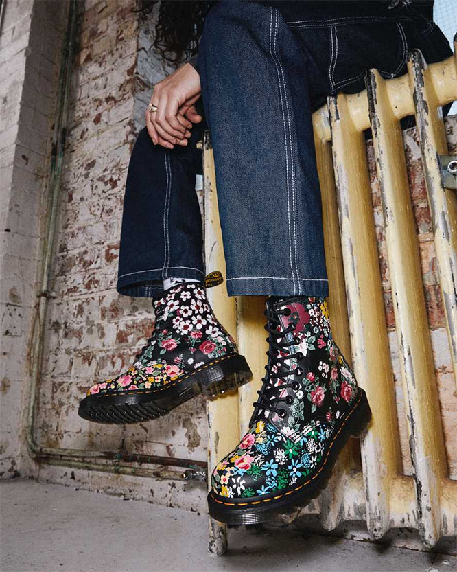 8 Eye Floral Pascal Boots by Dr Martens (Sale price!)