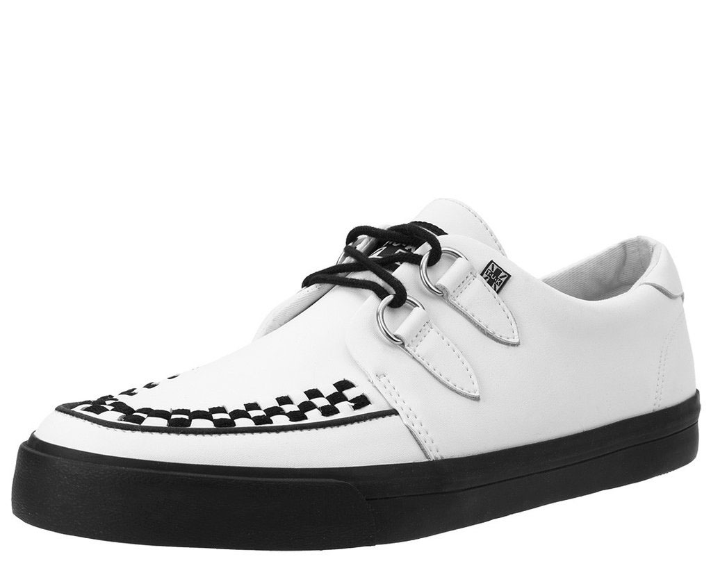 White Leather VLK creeper style sneaker by Tred Air UK