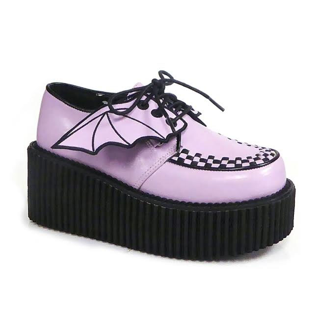 Lavender Bat Wing Creeper by Demonia Footwear - Vegan Leather - SALE