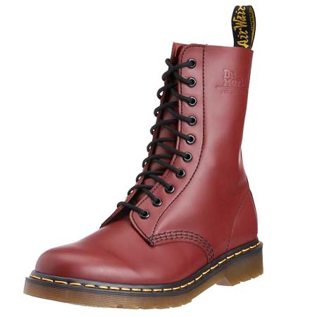 10 Eye Cherry Smooth Dr. Martens Boot