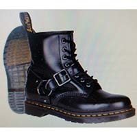 8 Eye Black Polished Smooth Bradfield Harness Boot by Dr. Martens (Sale price!)