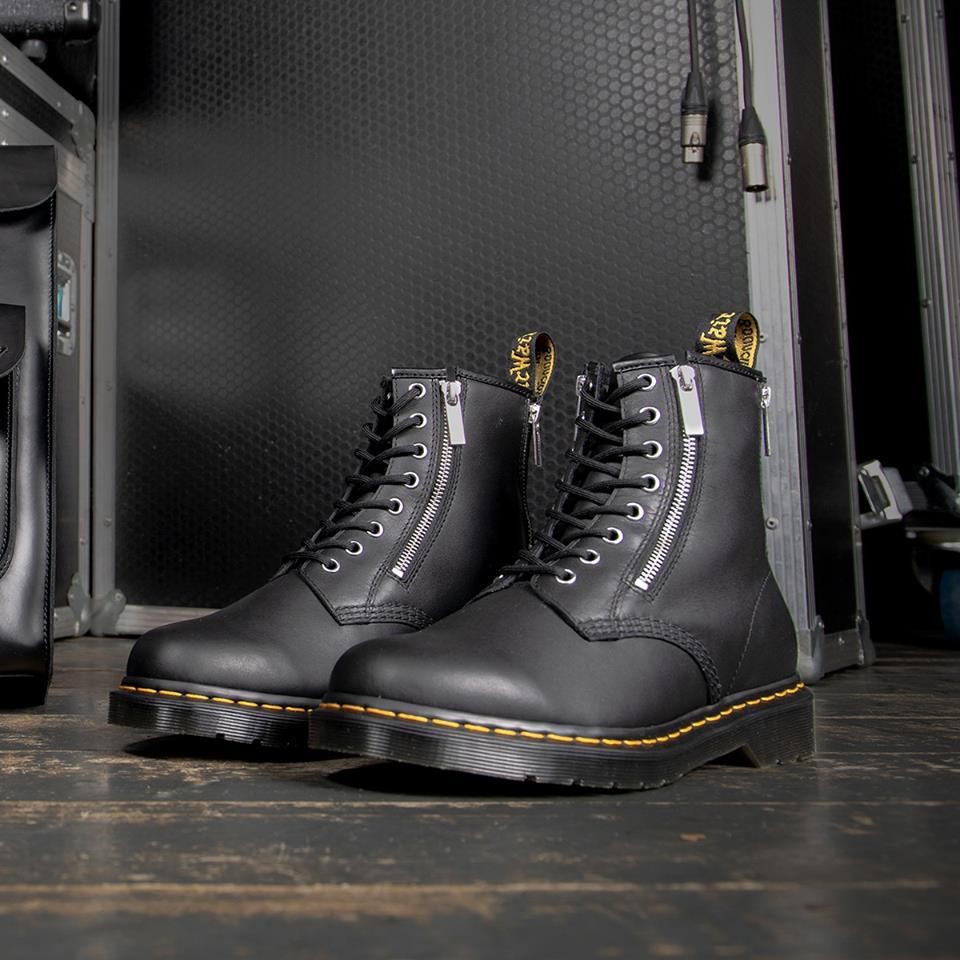 8 Eye Boots With Zippers by Dr. Martens
