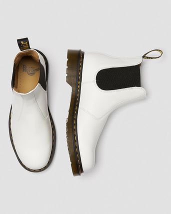 Chelsea Boot in White Smooth by Dr. Martens