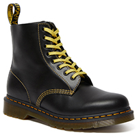 8 Eye Pascal Atlas Boots in Dark Grey With Yellow Stitching by Dr. Martens (Sale price!)