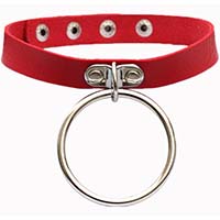 Luna Large Ring Choker by Banned Apparel - red