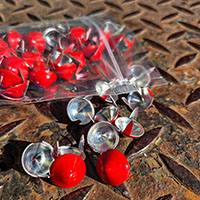 1/2" Cone Studs- RED- 100 pack (14x6mm)