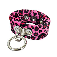 1 Bondage Ring on a Pink Leopard Bracelet by Funk Plus