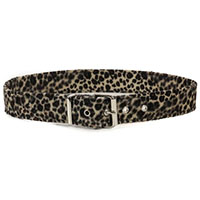 Fuzzy Brown Leopard belt by Funk Plus (Vegan)
