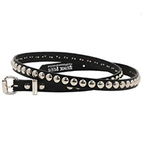 1 Rows Of Round Studs on a BLACK LEATHER belt by Funk Plus
