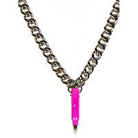 Bullet Pendant & Chain by Funk Plus (Pink)