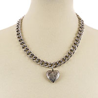 Filigree Heart Pendant & Chain Necklace by Funk Plus