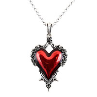 Spiked Red Heart Necklace by Funk Plus