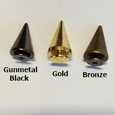 1/2" Cone Spike #1- VARIOUS COLORS (10x14mm)