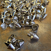 UK77 Tall Cone Studs- SILVER (100 pack)