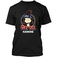 Dee Dee Ramone- Face & Stars on a black ringspun cotton shirt