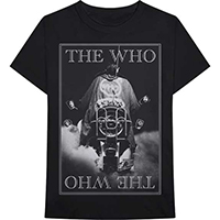 Who- Quadrophenia & Double Logo on a black ringspun cotton shirt (Sale price!)