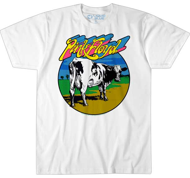 Pink Floyd- Distant Bells (Cow) on a white shirt