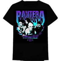 Pantera- Purple Fames on a black shirt