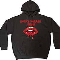 Rocky Horror Show- Lips on a black hooded sweatshirt