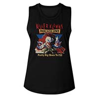 Killer Klowns From Outer Space- Pretty Big Shoes To Fill on a black girls tank shirt